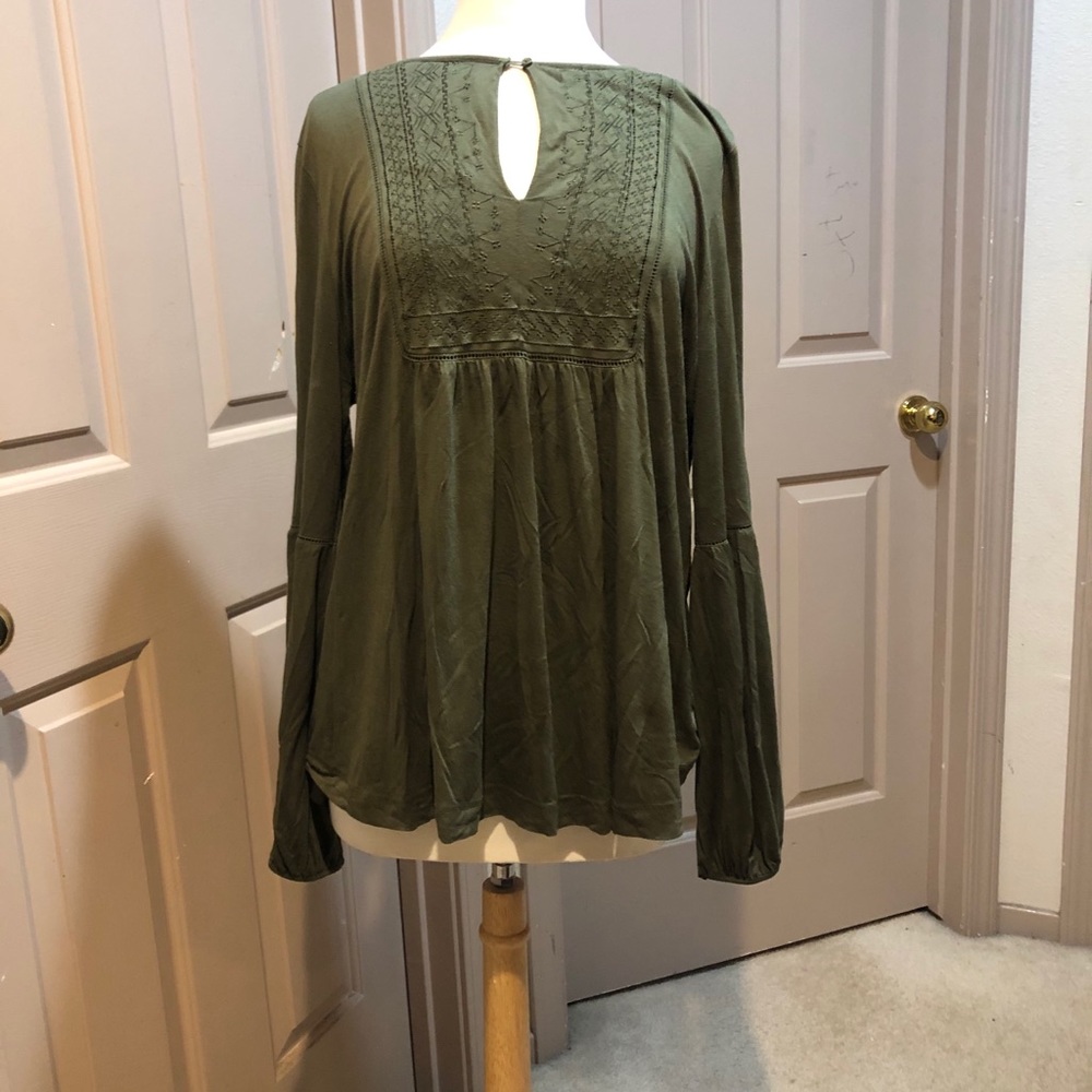 XL Cupio long sleeve Cotton Blouse